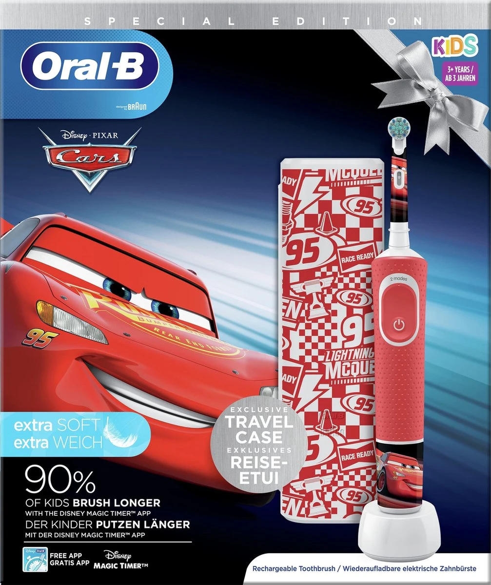 Oral B Oral-B Kids Cars - Elektrische Tandenborstel - Powered By Braun - 1 Handvat En 1 Opzetborstel 13 Oral B Oral-B Kids Cars - Elektrische Tandenborstel - Powered By Braun - 1 Handvat En 1 Opzetborstel - Afbeelding 11