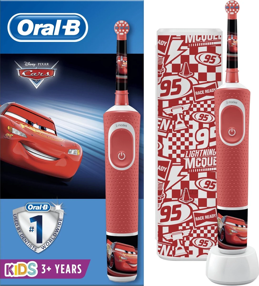 Oral B Oral-B Kids Cars - Elektrische Tandenborstel - Powered By Braun - 1 Handvat En 1 Opzetborstel 3 Oral B Oral-B Kids Cars - Elektrische Tandenborstel - Powered By Braun - 1 Handvat En 1 Opzetborstel