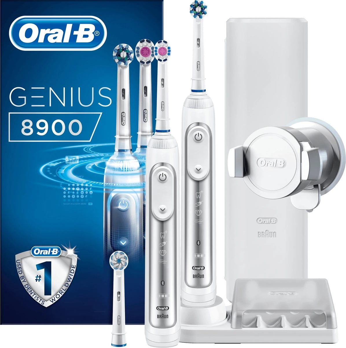 Oral B Oral-B Genius 8900 - Elektrische Tandenborstel Duoverpakking - Wit 12 Oral B Oral-B Genius 8900 - Elektrische Tandenborstel Duoverpakking - Wit - Afbeelding 10