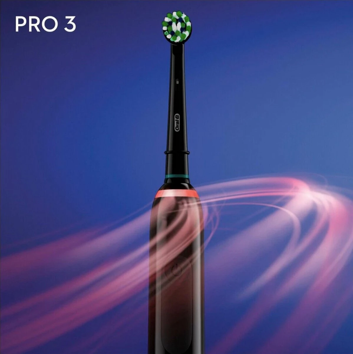 Oral B Oral-B Pro 3 3000 - Zwart - Elektrische Tandenborstel - Ontworpen Door Braun - Black Edition 9 Oral B Oral-B Pro 3 3000 - Zwart - Elektrische Tandenborstel - Ontworpen Door Braun - Black Edition - Afbeelding 7
