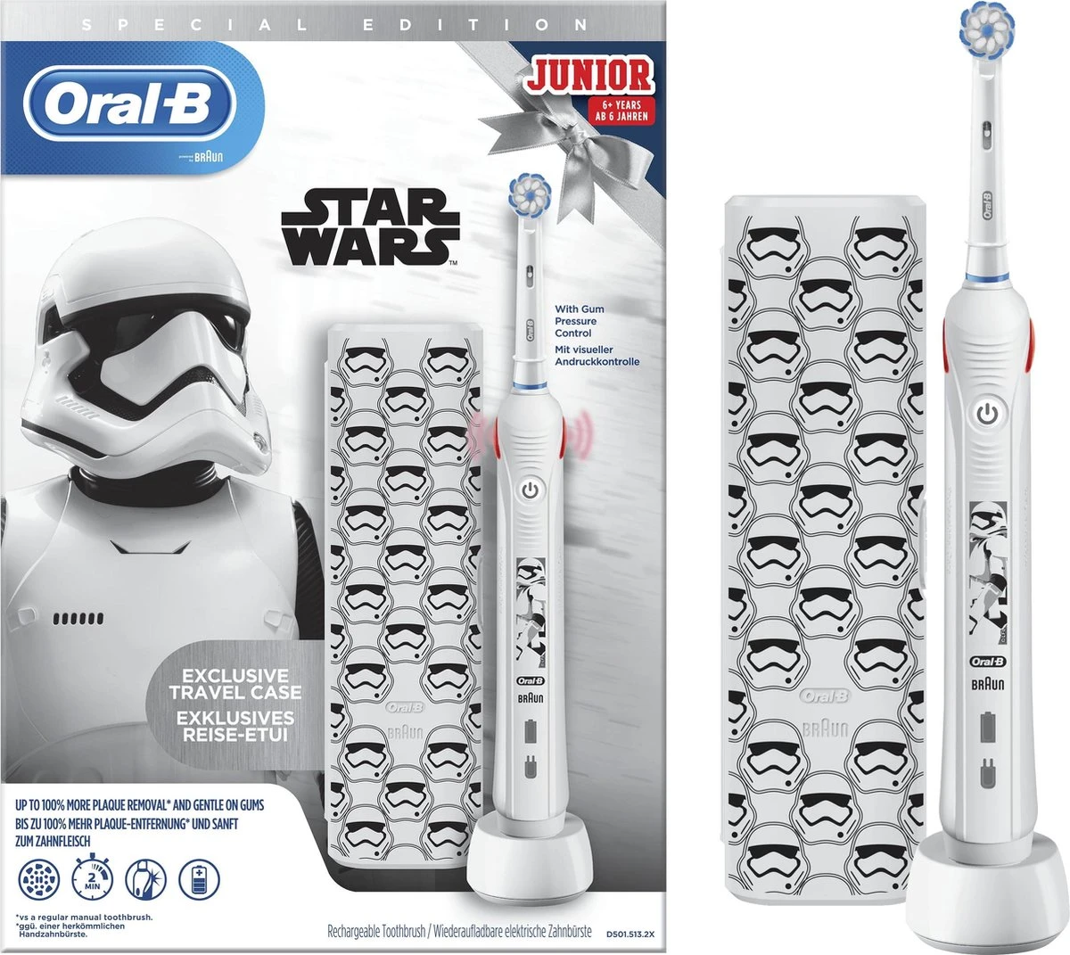 Oral B Oral-B Junior - Star Wars - Elektrische Tandenborstel - Met Reisetui 6 Oral B Oral-B Junior - Star Wars - Elektrische Tandenborstel - Met Reisetui - Afbeelding 4