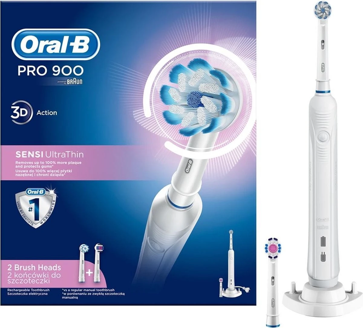 Oral B Oral-B Pro 900 - Elektrische Tandenborstel - Wit 12 Oral B Oral-B Pro 900 - Elektrische Tandenborstel - Wit - Afbeelding 10
