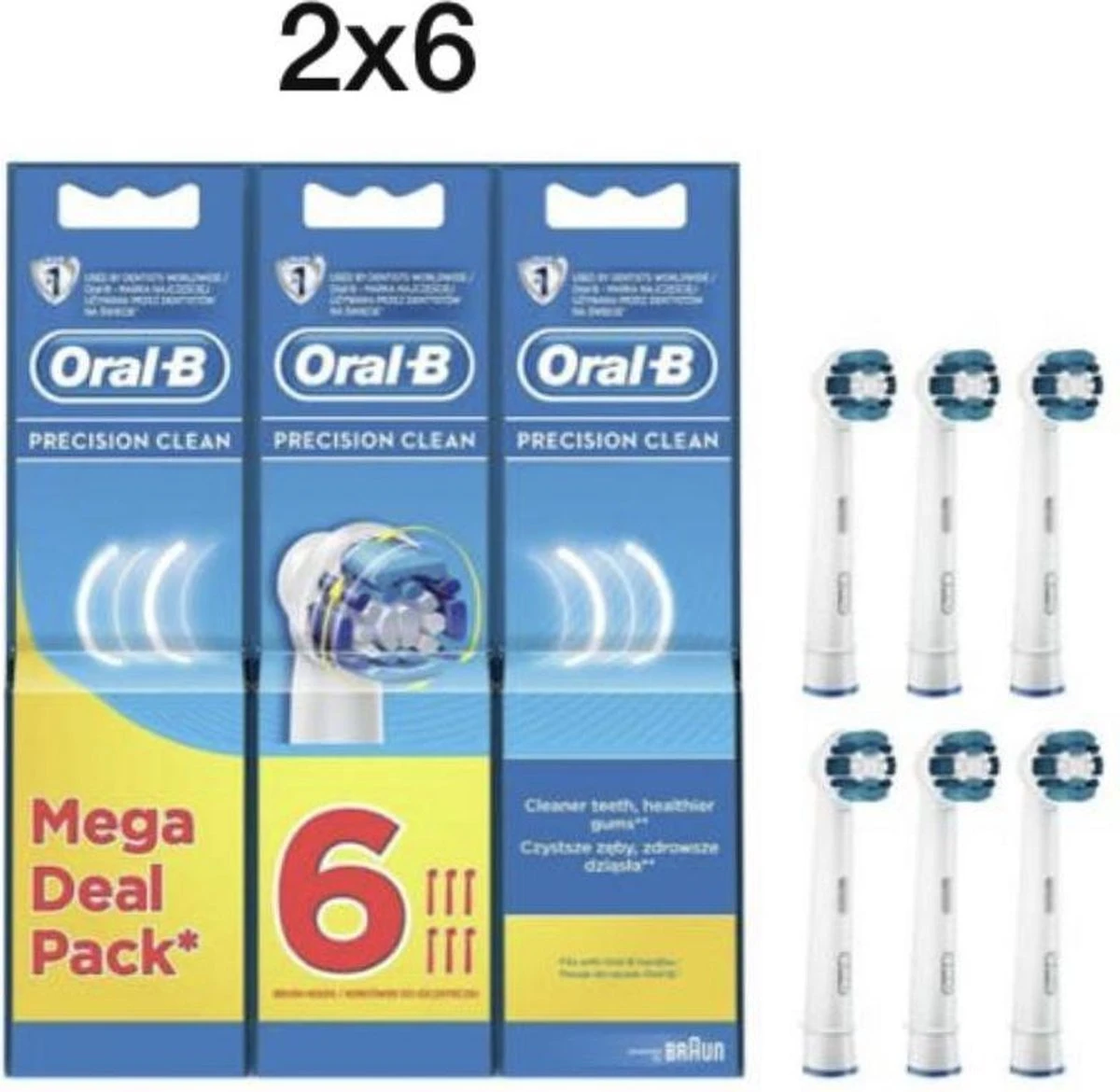 Oral B Precision Clean 12 Stuk. 2x6 3 Oral B Precision Clean 12 Stuk. 2x6