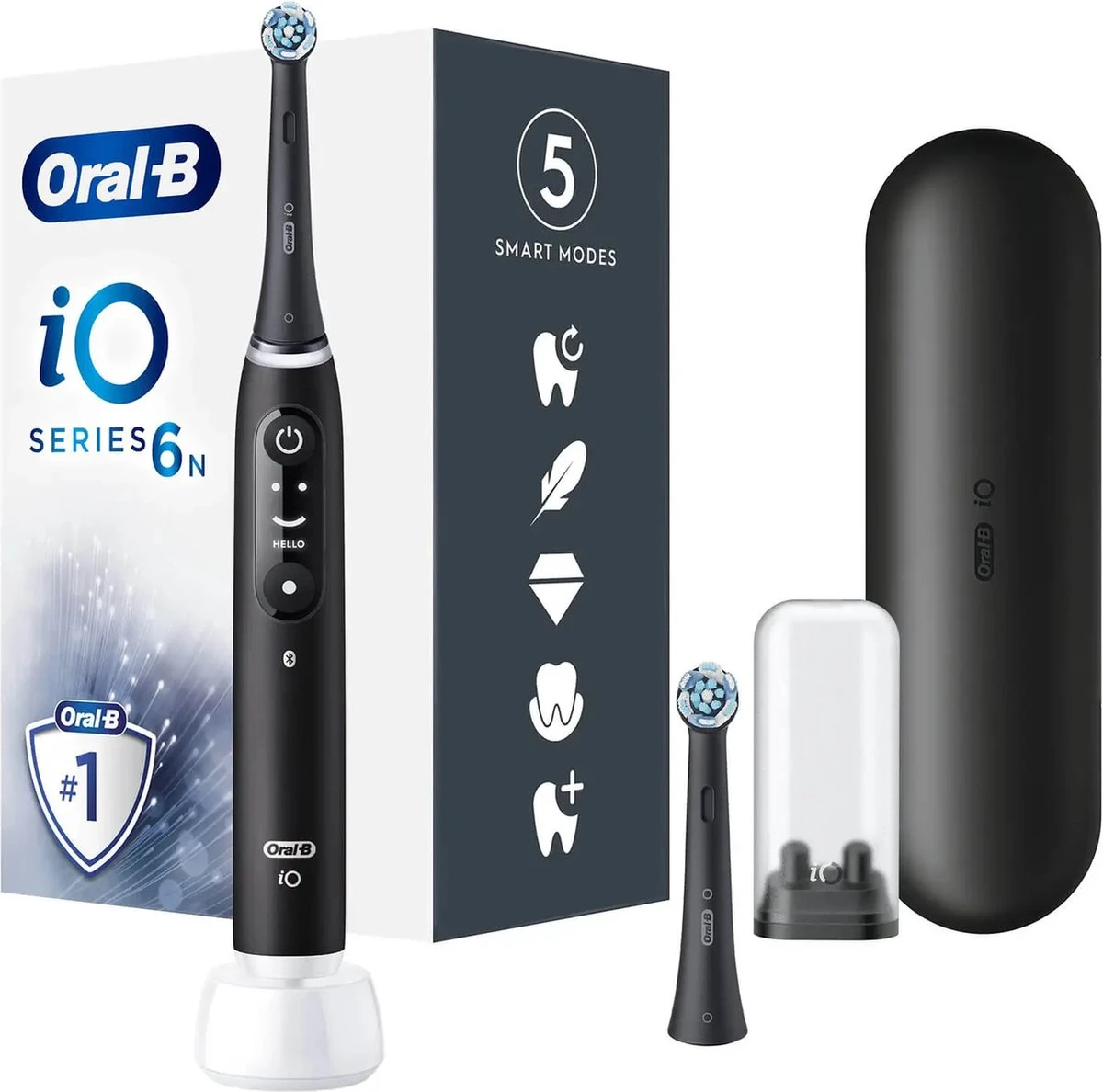 Oral B IO 6N - SMILE Black Lava Elektrische Tandenborstel Ontworpen Door Braun 3 Oral B IO 6N - SMILE Black Lava Elektrische Tandenborstel Ontworpen Door Braun