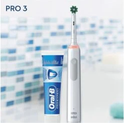Oral B Oral-B Pro 3 3800 - Wit - Elektrische Tandenborstel Met Gratis Tandpasta -Oral B 1200x1192