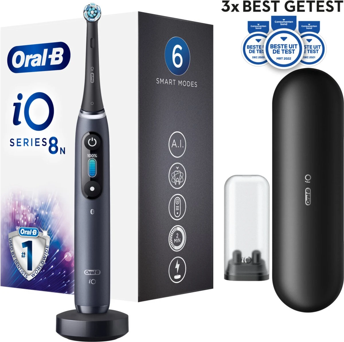 Oral B Oral-B IO 8n - Elektrische Tandenborstel - Zwart 17 Oral B Oral-B IO 8n - Elektrische Tandenborstel - Zwart - Afbeelding 15