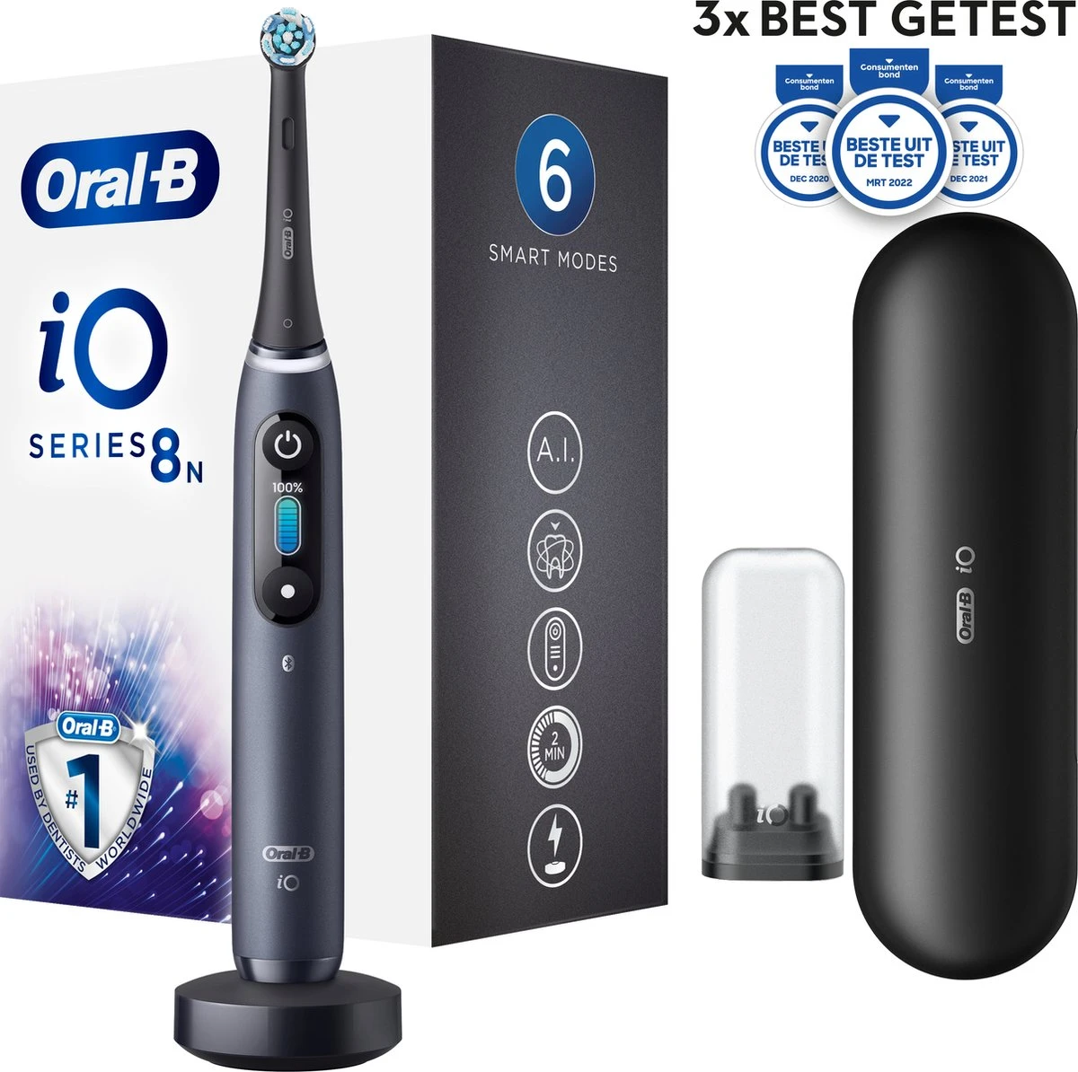 Oral B Oral-B IO 8n - Elektrische Tandenborstel - Zwart 3 Oral B Oral-B IO 8n - Elektrische Tandenborstel - Zwart