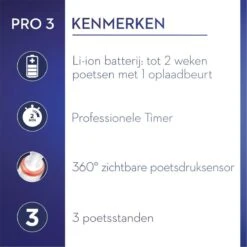Oral B Oral-B Pro 3 - 3000 - Elektrische Tandenborstel - Ontworpen Door Braun - Blauw 27 Oral B Oral-B Pro 3 - 3000 - Elektrische Tandenborstel - Ontworpen Door Braun - Blauw -Oral B 1200x1200 119