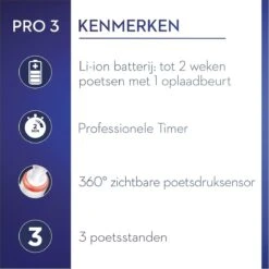 Oral B Oral-B Pro 3 3000 - Wit - Elektrische Tandenborstel - Ontworpen Door Braun - 1 Handvat En 1 Opzetborstel 21 Oral B Oral-B Pro 3 3000 - Wit - Elektrische Tandenborstel - Ontworpen Door Braun - 1 Handvat En 1 Opzetborstel -Oral B 1200x1200 185