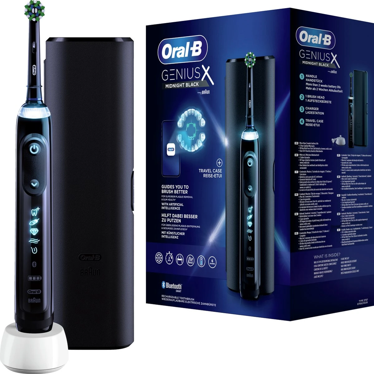 Oral B Oral-B Genius X Elektrische Tandenborstel - Zwart 3 Oral B Oral-B Genius X Elektrische Tandenborstel - Zwart