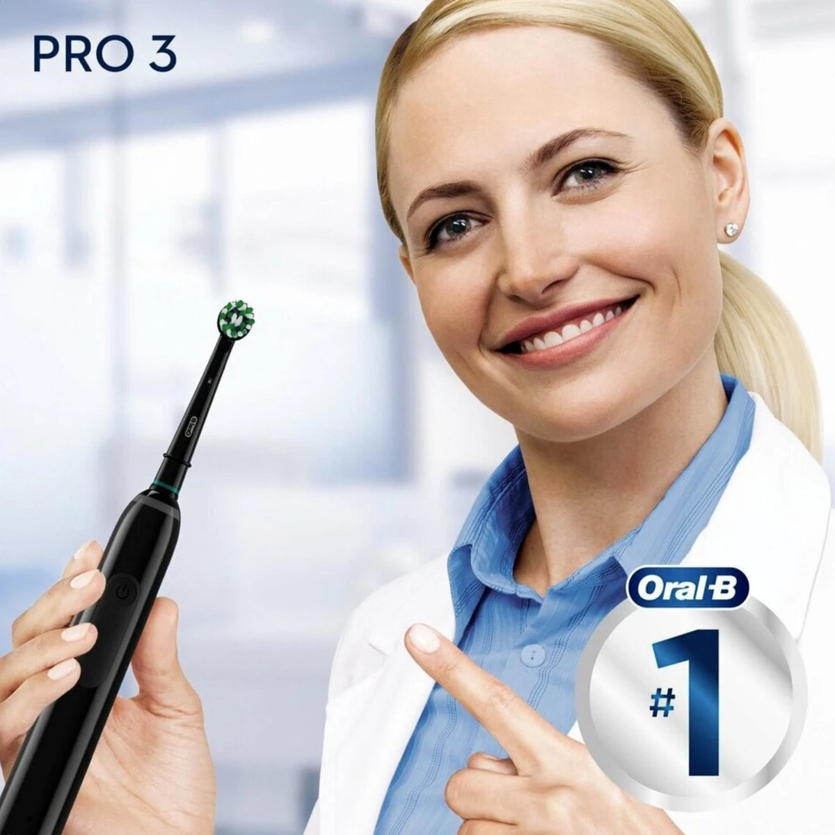 Oral B Oral-B Pro 3 3000 - Zwart - Elektrische Tandenborstel - Ontworpen Door Braun - Black Edition 7 Oral B Oral-B Pro 3 3000 - Zwart - Elektrische Tandenborstel - Ontworpen Door Braun - Black Edition - Afbeelding 5
