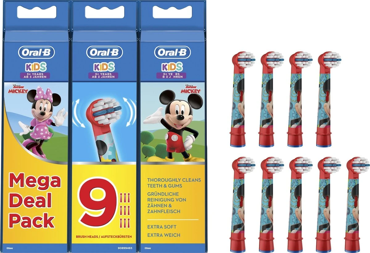 Oral B Oral-B Kids Opzetborstels Met Disney Mickey Mouse-figuren, 9 Stuks 3 Oral B Oral-B Kids Opzetborstels Met Disney Mickey Mouse-figuren, 9 Stuks