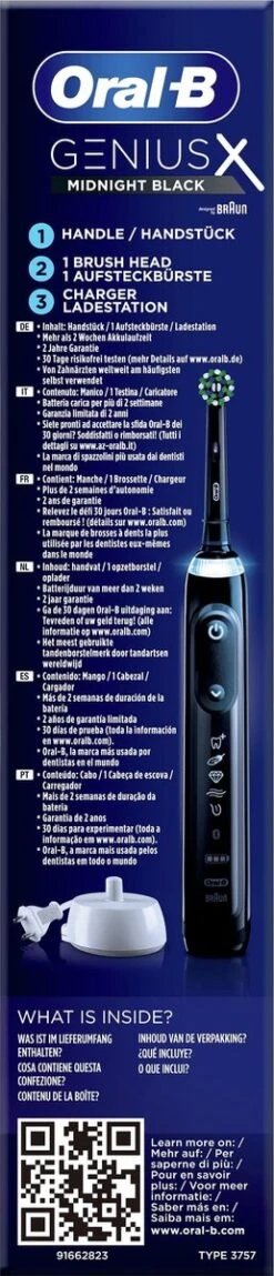 Oral B Oral-B Genius X - Special Editie - Zwart - Elektrische Tandenborstel - 1 Handvat En 1 Opzetborstel -Oral B 258x1200