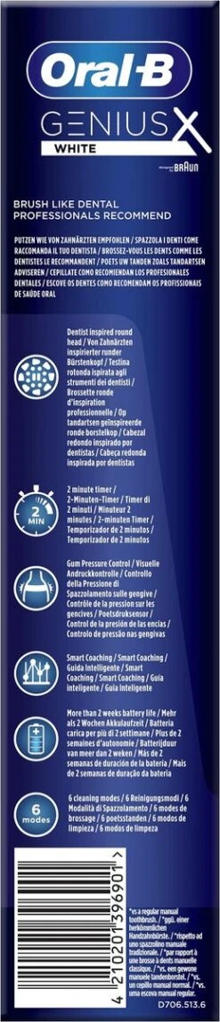 Oral B Oral-B Genius X - Wit - Elektrische Tandenborstel - Ontworpen Door Braun - 1 Handvat En 1 Opzetborstel 20 Oral B Oral-B Genius X - Wit - Elektrische Tandenborstel - Ontworpen Door Braun - 1 Handvat En 1 Opzetborstel -Oral B 259x1200 1