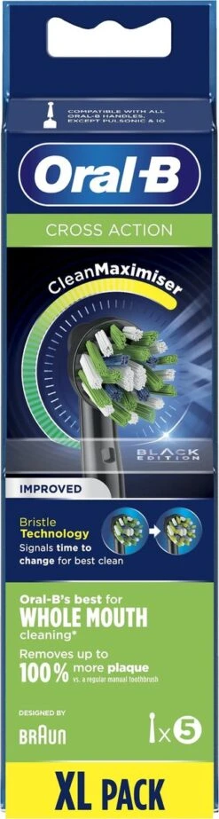 Oral B Oral-B CrossAction Opzetborstel Black Edition Met CleanMaximiser-technologie, Verpakking Van 5 Stuks -Oral B 321x1200