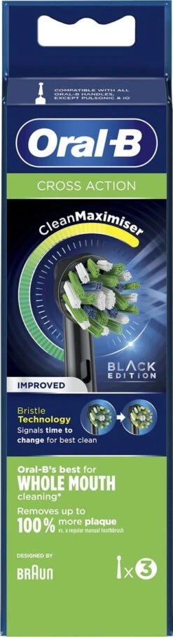Oral B Oral-B CrossAction - Met CleanMaximiser-technologie - Opzetborstels - Zwart - 3 Stuks -Oral B 326x1200 5