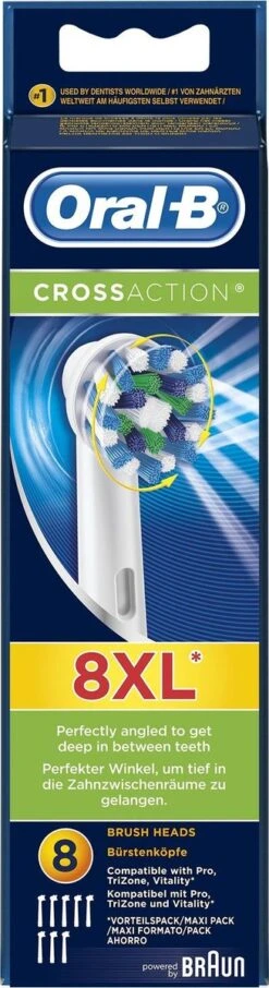 Oral B Oral-B Cross Action EB50 - 8 Stuks Voordeelverpakking -opzetborstels -Oral B 327x1200 16