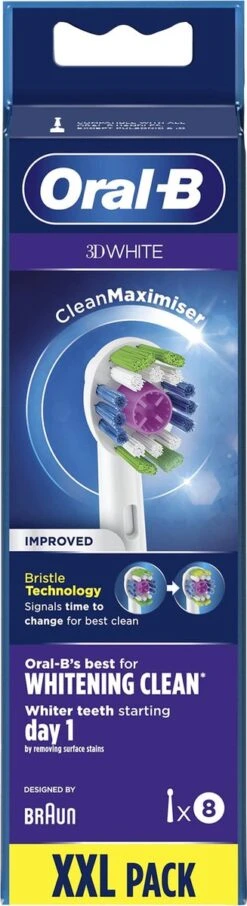 Oral B Oral-B 3D White - Met CleanMaximiser-technologie - Opzetborstels - 8 Stuks -Oral B 327x1200 3
