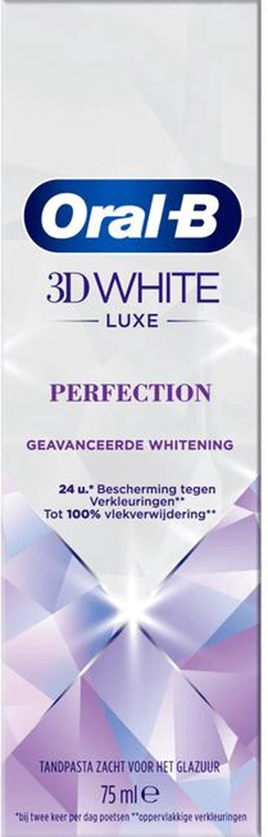 Oral B Oral-B 3D White Luxe Perfection - Voordeelverpakking 4 X 75 Ml -Tandpasta Verpakt In Gerecycleerd Karton 9 Oral B Oral-B 3D White Luxe Perfection - Voordeelverpakking 4 X 75 Ml -Tandpasta Verpakt In Gerecycleerd Karton - Afbeelding 7