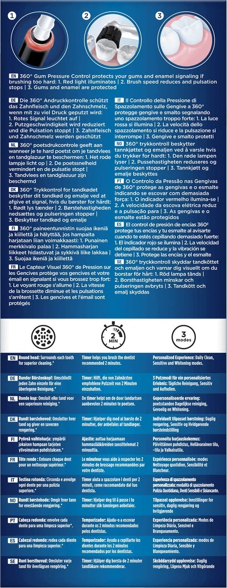 Oral B Oral-B Pro 3 3000 - Elektrische Tandenborstel - Zwart 10 Oral B Oral-B Pro 3 3000 - Elektrische Tandenborstel - Zwart - Afbeelding 8