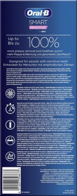 Oral B Oral-B Smart Sensitive - Elektrische Tandenborstel - Ontworpen Door Braun - 1 Handvat En 1 Opzetborstel -Oral B 473x1200 1