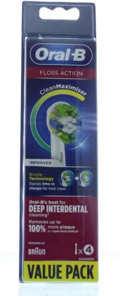 Oral B Oral-B FlossAction - Met CleanMaximiser-technologie - Opzetborstels - 4 Stuks -Oral B 489x1200