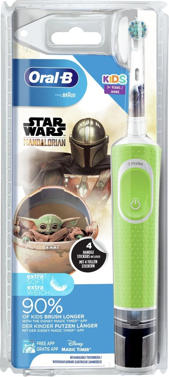 Oral B Oral-B Kids Mandalorian - Elektrische Tandenborstel - Powered By Braun - 1 Handvat En 1 Opzetborstel 11 Oral B Oral-B Kids Mandalorian - Elektrische Tandenborstel - Powered By Braun - 1 Handvat En 1 Opzetborstel - Afbeelding 9