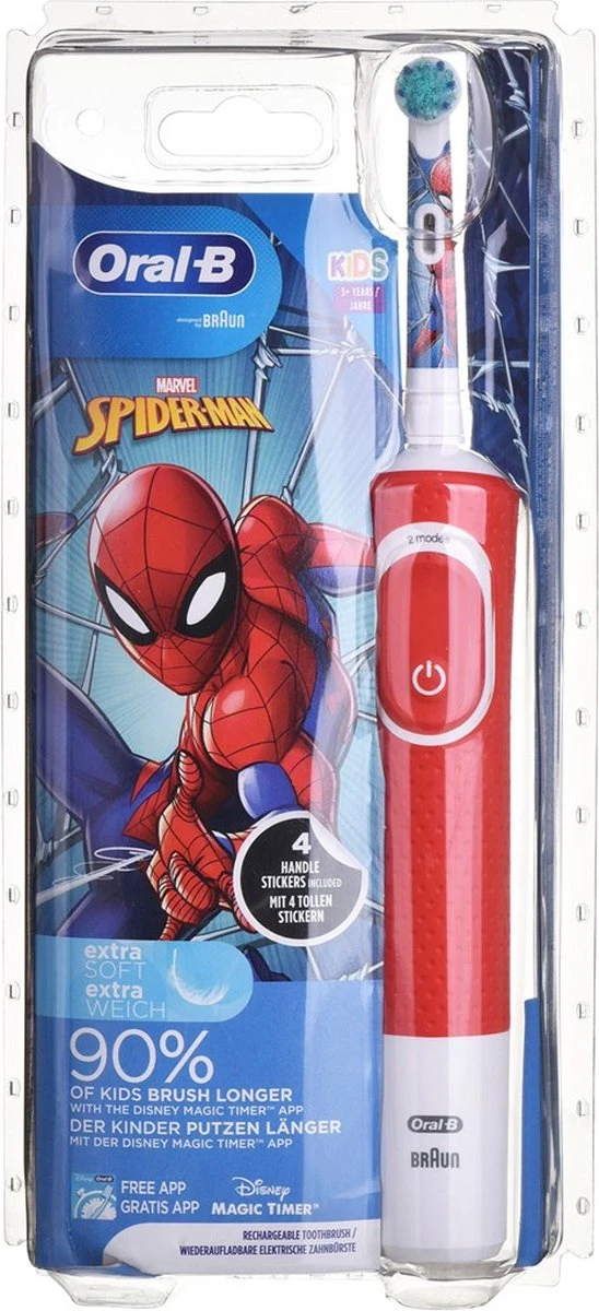 Oral B Oral-B Kids Spider-Man Elektrische Tandenborstel 7 Oral B Oral-B Kids Spider-Man Elektrische Tandenborstel - Afbeelding 5