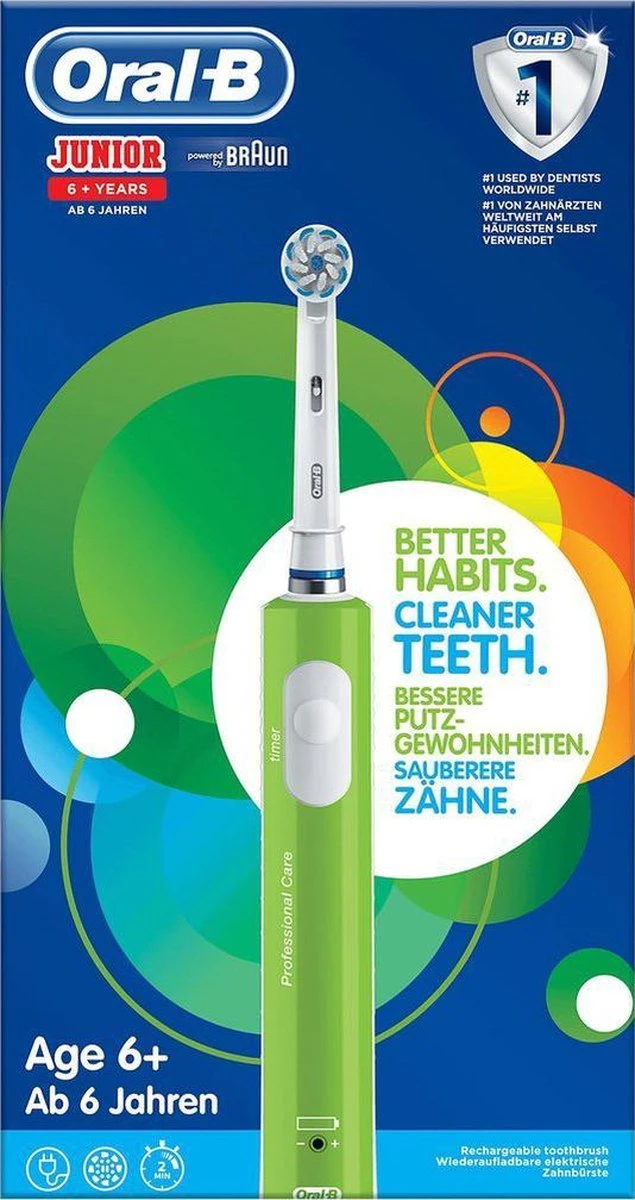 Oral B Oral-B Junior 6+ - Elektrische Tandenborstel - Paars & Groen DUOSET 6 Oral B Oral-B Junior 6+ - Elektrische Tandenborstel - Paars & Groen DUOSET - Afbeelding 4