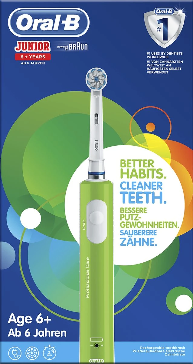 Oral B Oral-B Junior - Elektrische Tandenborstel - Groen 16 Oral B Oral-B Junior - Elektrische Tandenborstel - Groen - Afbeelding 14