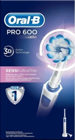 Oral B Oral-B PRO Pro 600 - Sensi-Clean - Elektrische Tandenborstel - Wit -Oral B 639x1200