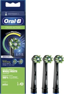Oral B Oral-B CrossAction - Met CleanMaximiser-technologie - Opzetborstels - Zwart - 3 Stuks -Oral B 811x1200 2