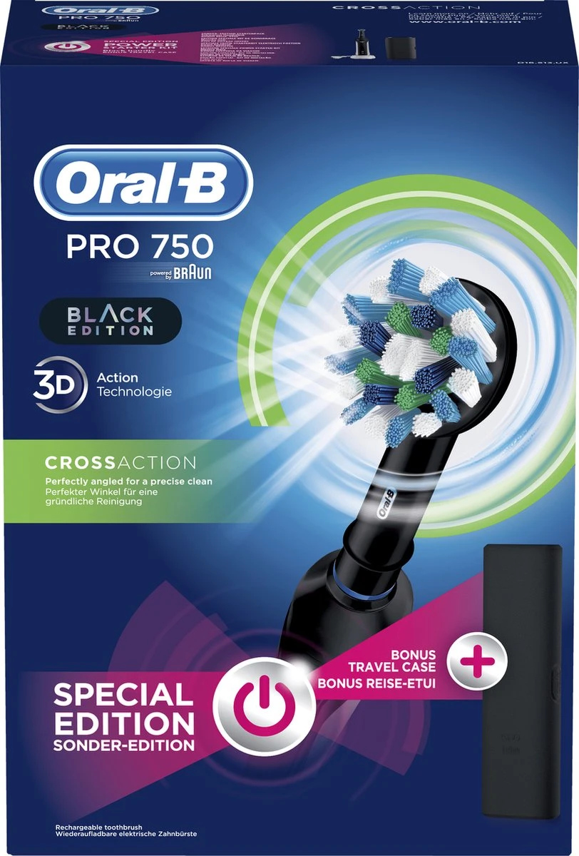 Oral B Oral-B PRO 750 - Elektrische Tandenborstel - Zwart 22 Oral B Oral-B PRO 750 - Elektrische Tandenborstel - Zwart - Afbeelding 20