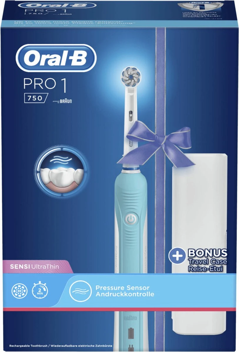 Oral B Oral-B PRO750 Sensi UltraThin - Elektrische Tandenborstel - Inclusief Reisetui 9 Oral B Oral-B PRO750 Sensi UltraThin - Elektrische Tandenborstel - Inclusief Reisetui - Afbeelding 7