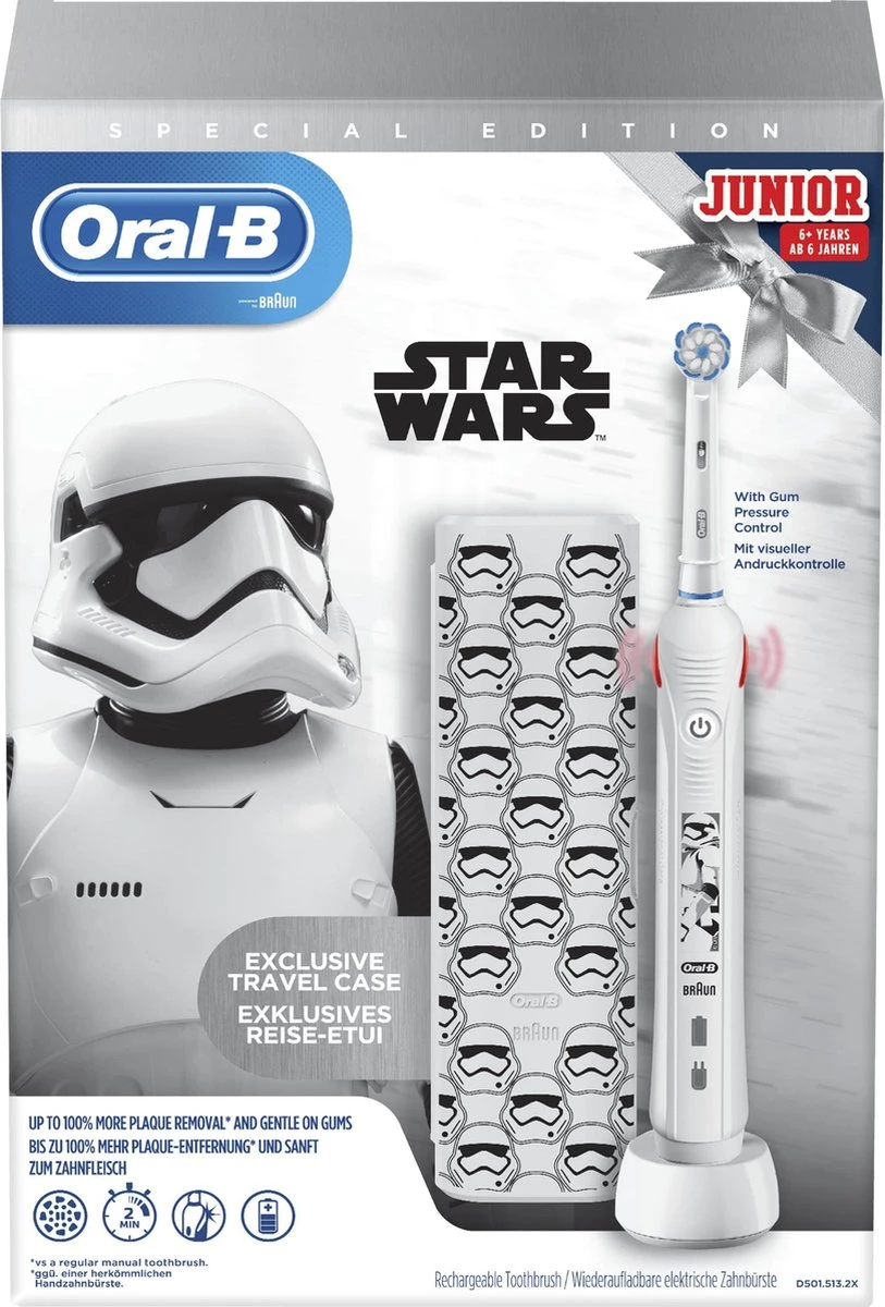Oral B Oral-B Junior - Star Wars - Elektrische Tandenborstel - Met Reisetui 5 Oral B Oral-B Junior - Star Wars - Elektrische Tandenborstel - Met Reisetui - Afbeelding 3