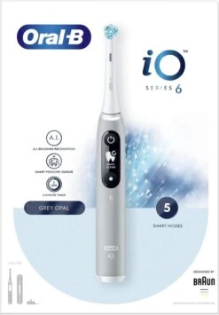 Oral B Oral-B IO - 6 - Opal Grey-Elektrische Tandenborstel Met Revolutionaire Magnetische Technologie Powered By Braun -Oral B 836x1200