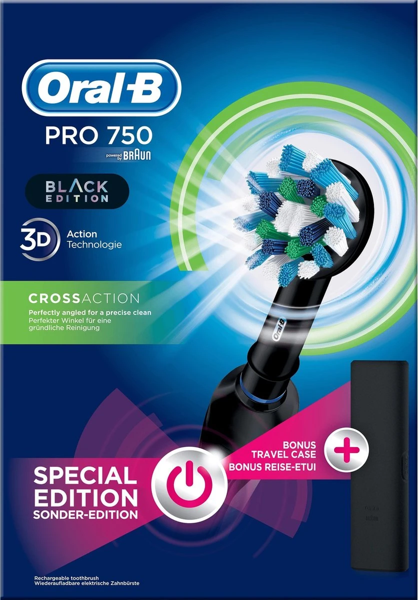 Oral B Oral-B PRO 750 - Elektrische Tandenborstel - Zwart 17 Oral B Oral-B PRO 750 - Elektrische Tandenborstel - Zwart - Afbeelding 15