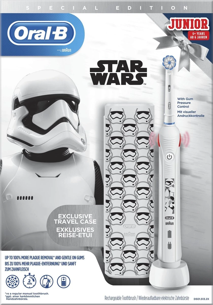Oral B Oral-B Junior - Star Wars - Elektrische Tandenborstel - Met Reisetui 7 Oral B Oral-B Junior - Star Wars - Elektrische Tandenborstel - Met Reisetui - Afbeelding 5