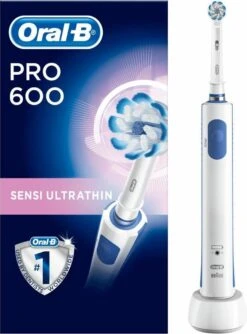 Oral B Oral-B PRO Pro 600 - Sensi-Clean - Elektrische Tandenborstel - Wit -Oral B 888x1200
