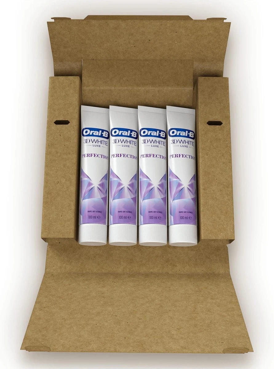 Oral B Oral-B 3D White Luxe Perfection - Voordeelverpakking 4 X 75 Ml -Tandpasta Verpakt In Gerecycleerd Karton 8 Oral B Oral-B 3D White Luxe Perfection - Voordeelverpakking 4 X 75 Ml -Tandpasta Verpakt In Gerecycleerd Karton - Afbeelding 6