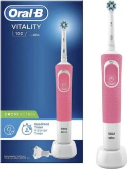 Oral B Oral-B Vitality 100 Roze CrossAction - Elektrische Tandenborstel - Powered By Braun 21 Oral B Oral-B Vitality 100 Roze CrossAction - Elektrische Tandenborstel - Powered By Braun -Oral B 897x1200