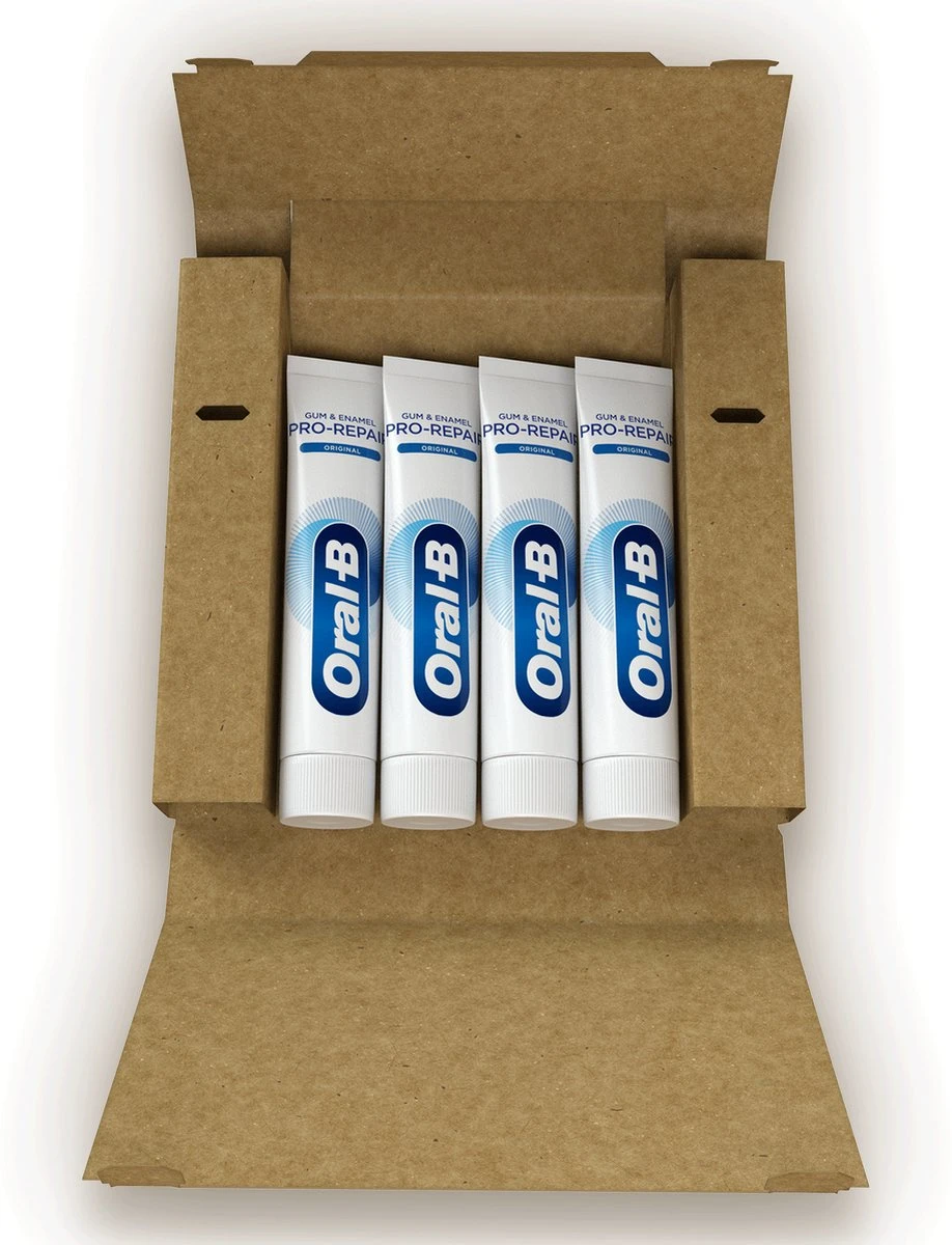 Oral B Oral-B Tandvlees & Glazuur Pro-Repair Origineel - Voordeelverpakking 4 X 100 Ml - Tandpasta Verpakt In Gerecycleerd Karton 7 Oral B Oral-B Tandvlees & Glazuur Pro-Repair Origineel - Voordeelverpakking 4 X 100 Ml - Tandpasta Verpakt In Gerecycleerd Karton - Afbeelding 5